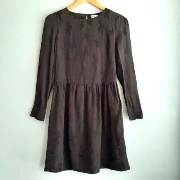 PEPALOVES Long Sleeve Cactus 🌵 Embroidery Dress Sz XS - Picture 1 of 12